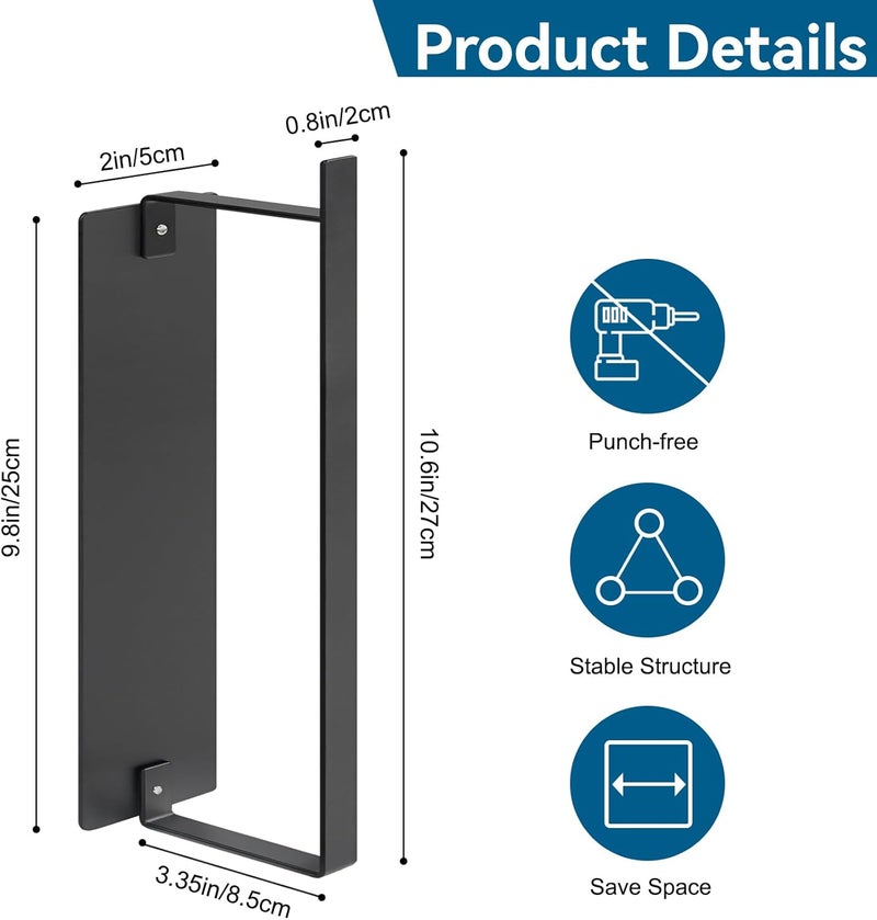 Sunoyar Hanger Organizer Stacker, Strong Magnetic Hanger Holder for Laundry Room Dryer/Washer, Clothes Hanger Organizer Extra Large 8.5cm/3.35 inch for 1Pack Black - Image 3